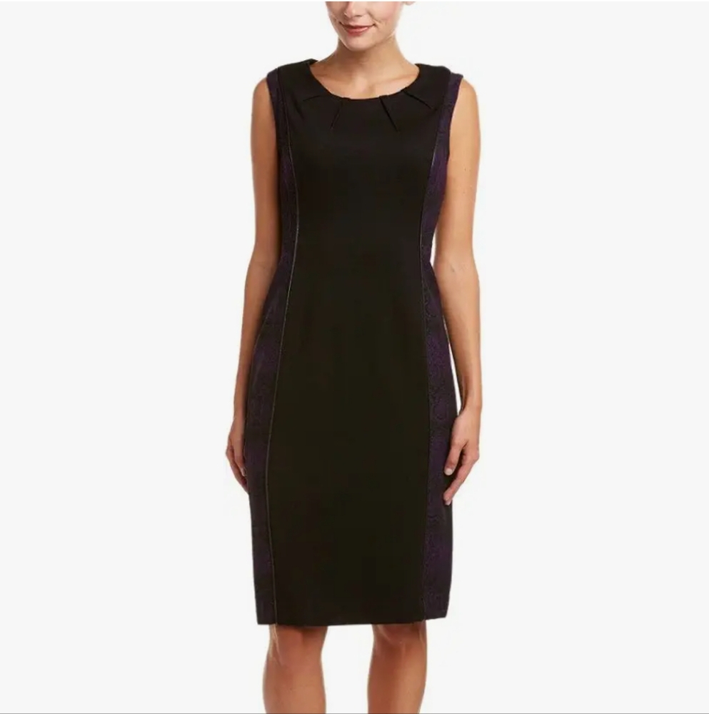 Anne Klein Women's Reptile Jacquard Sheath Dress
